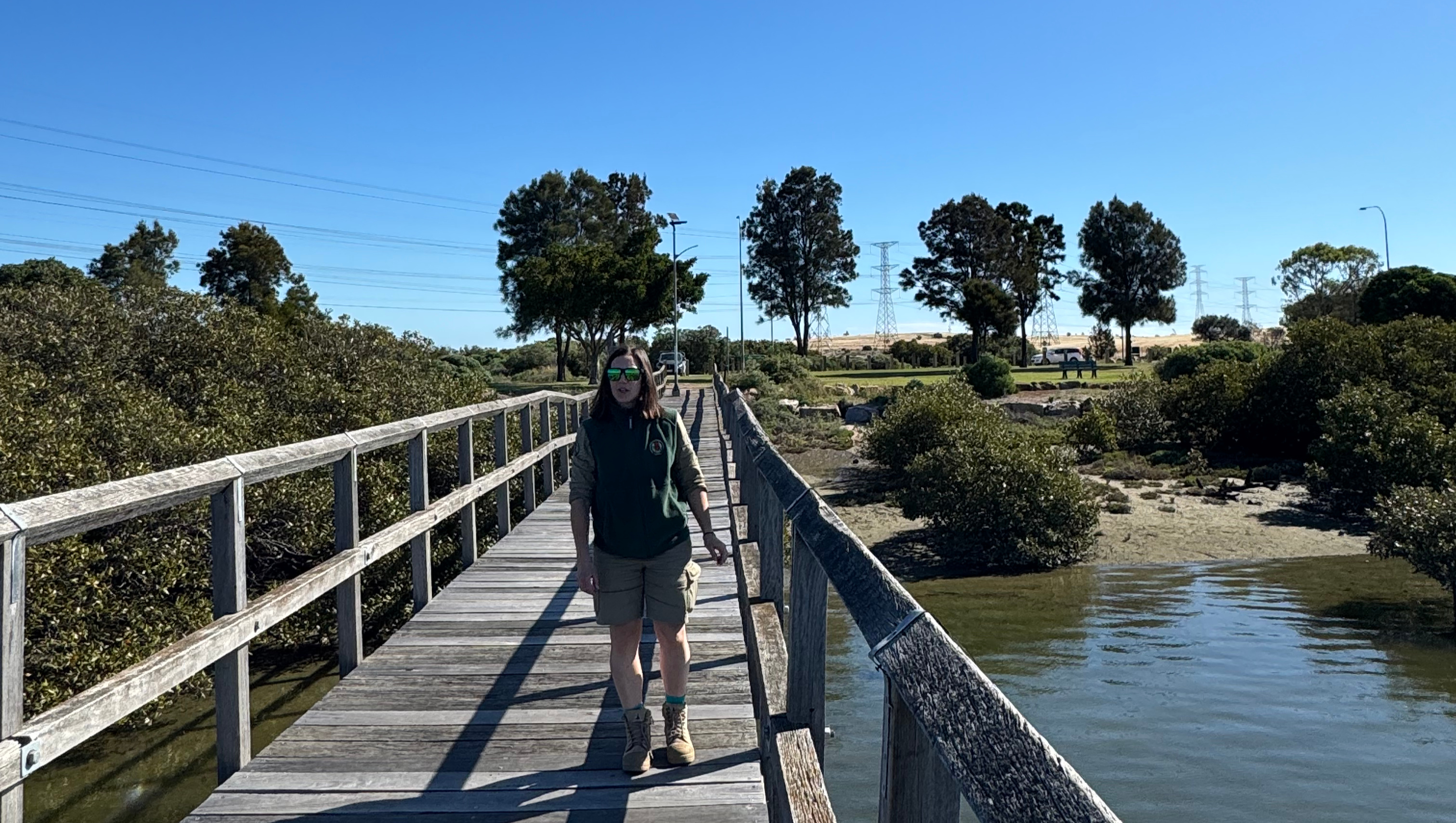 Nikki conducting a patrol of the Adelaide Dolphin Sanctuary.