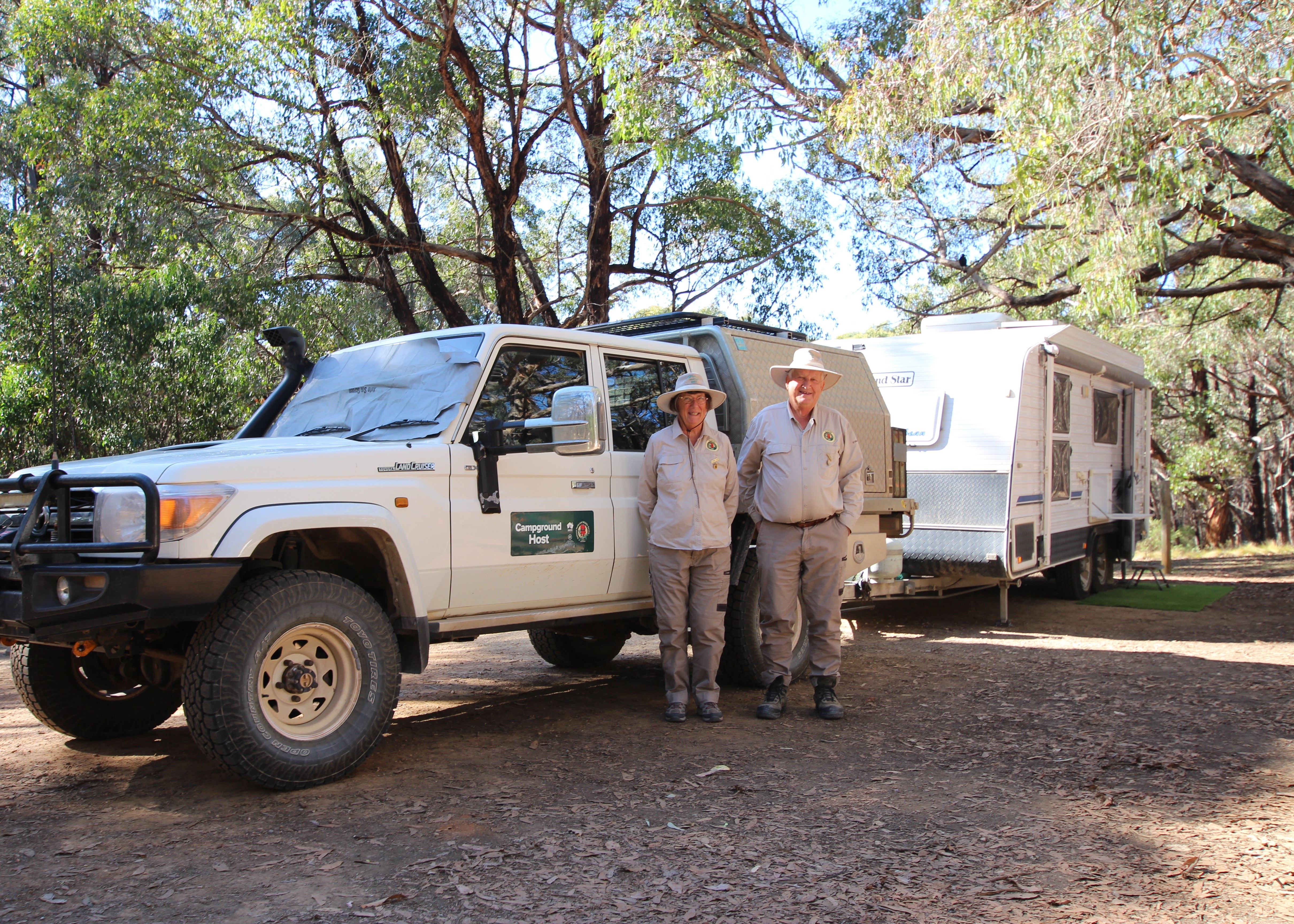 Campground Hosts Campbell and Elizabeth