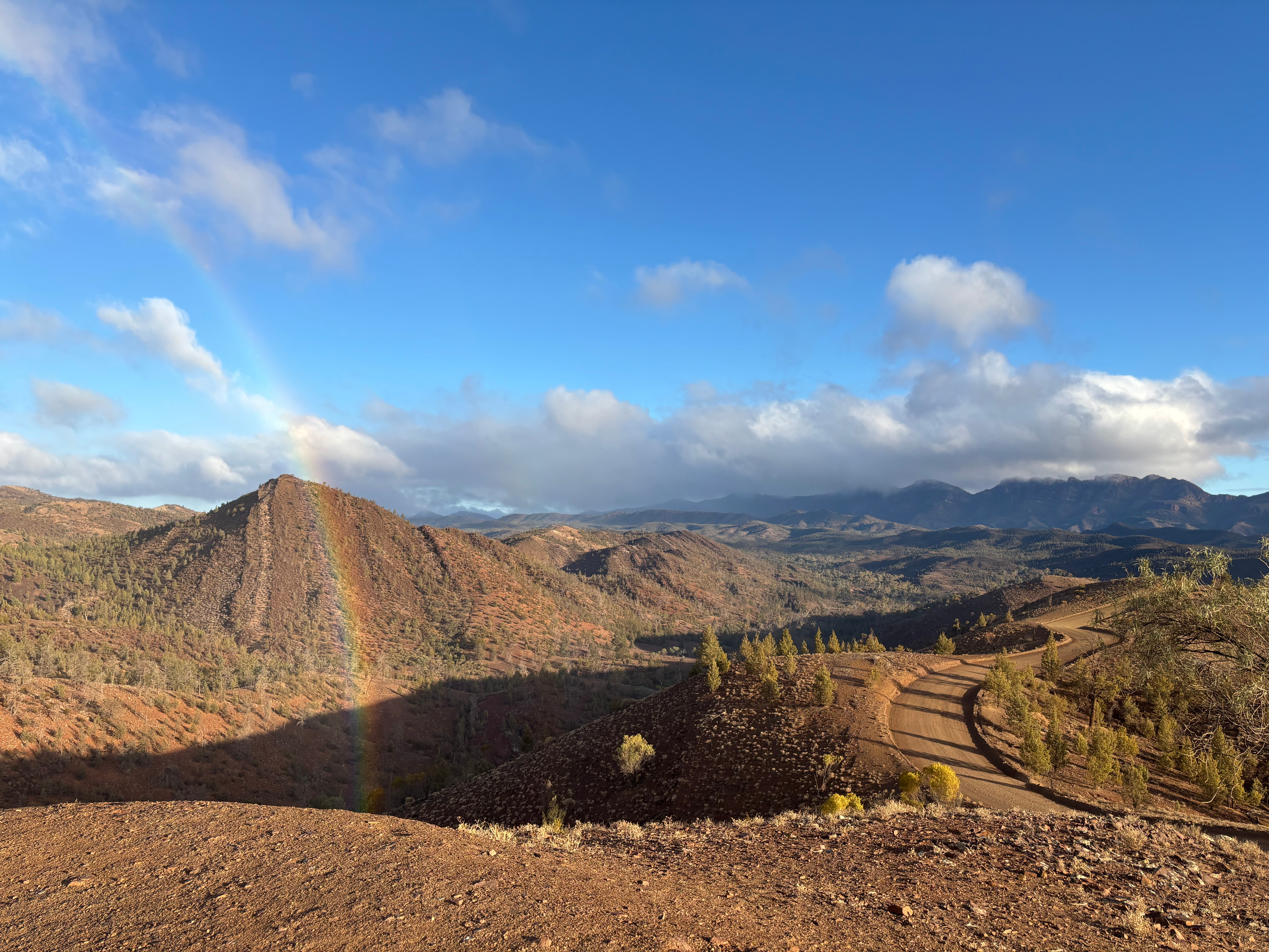 Rainbow views from Razorback Lookout, Ikara-Flinders Ranges.