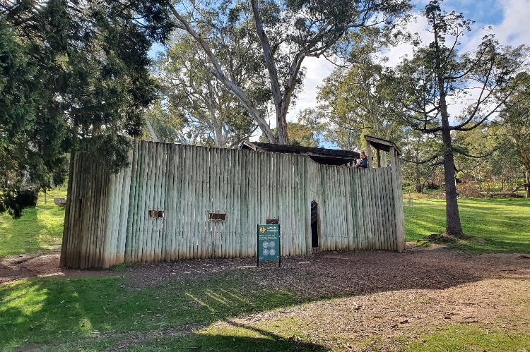 One of the wooden forts at Belair National Park