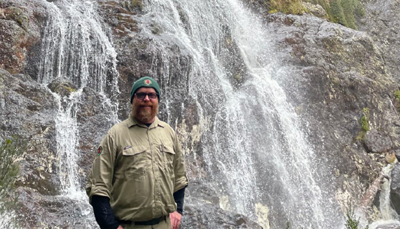 James at Winterbrook Falls.