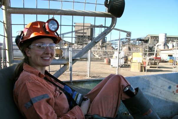 Emma at work as an engineer.