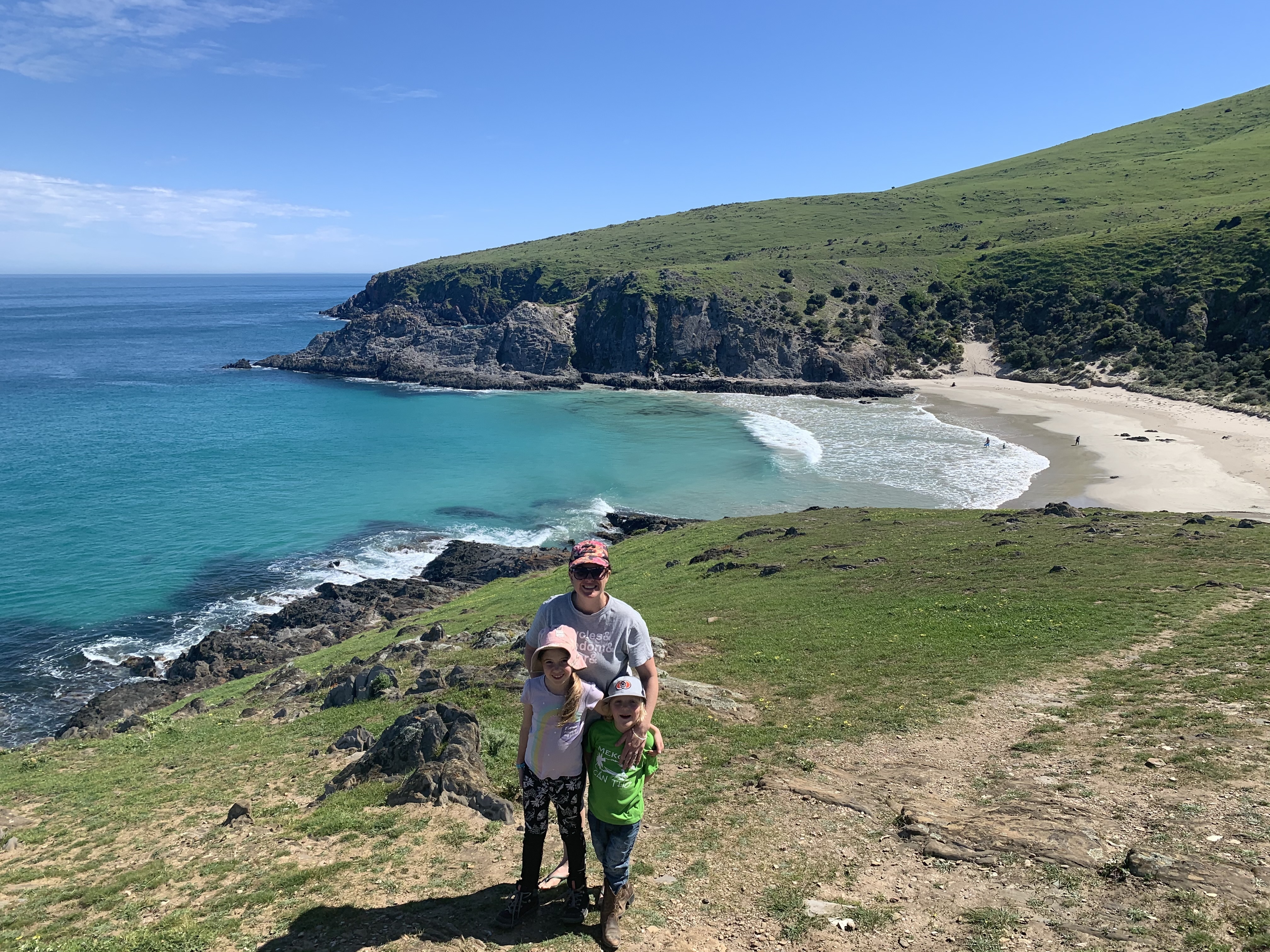 Emma and her kids out in nature.