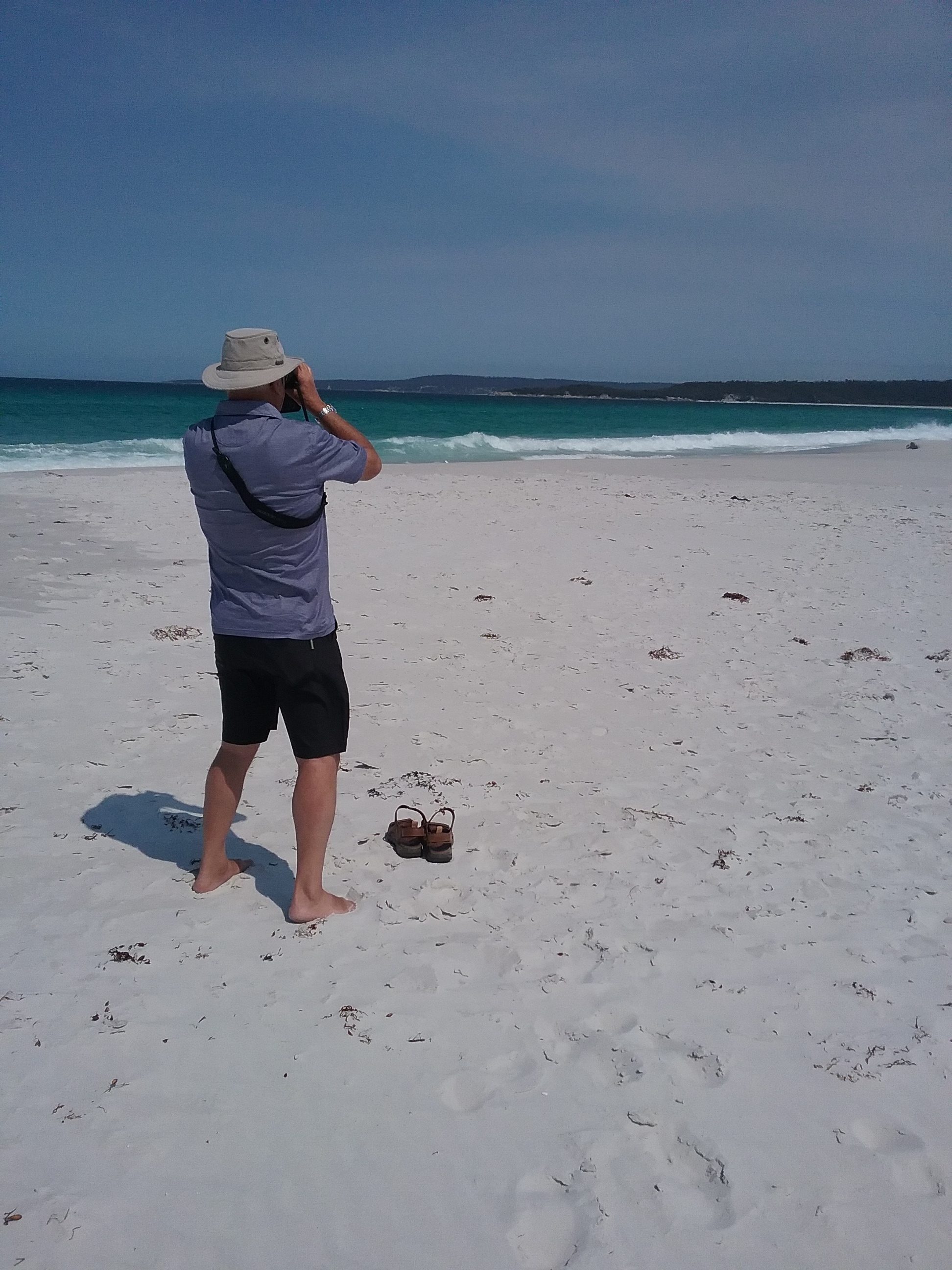 John Cobb birding in Tasmania.