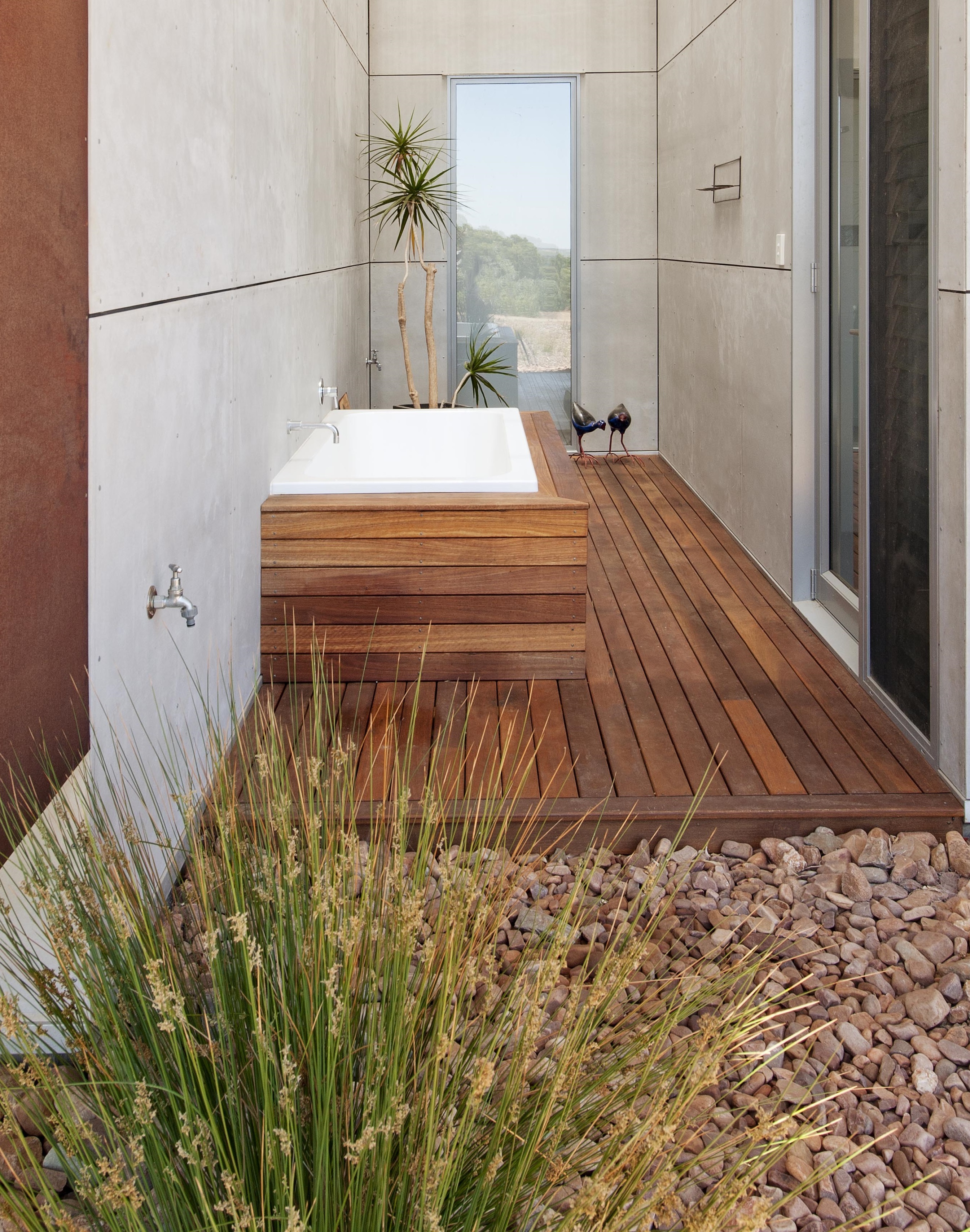 An open outdoor bath-Nick Fewster, Urban Sustainable Landscapes.