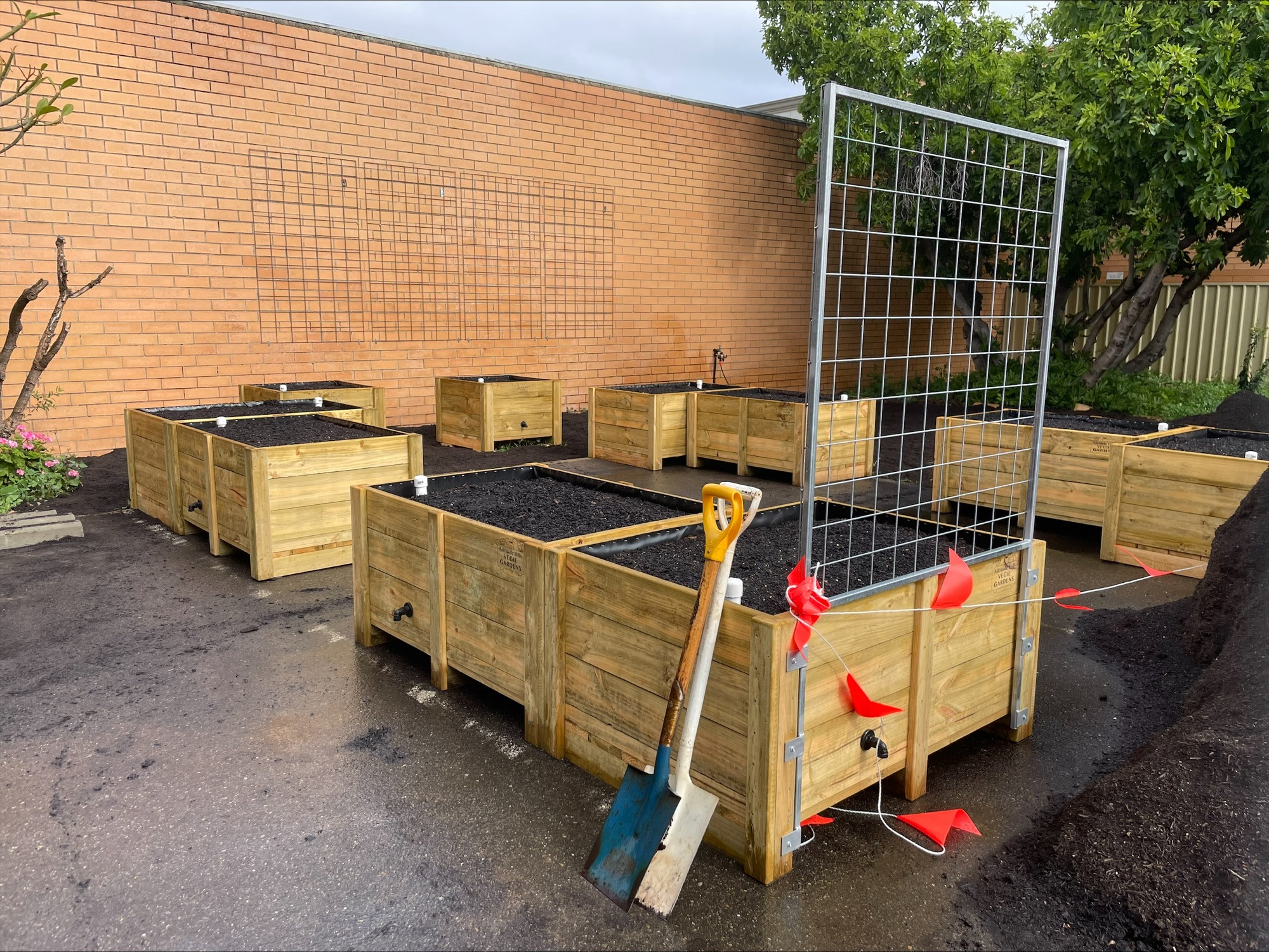 AnglicareSA garden beds full of fresh soil