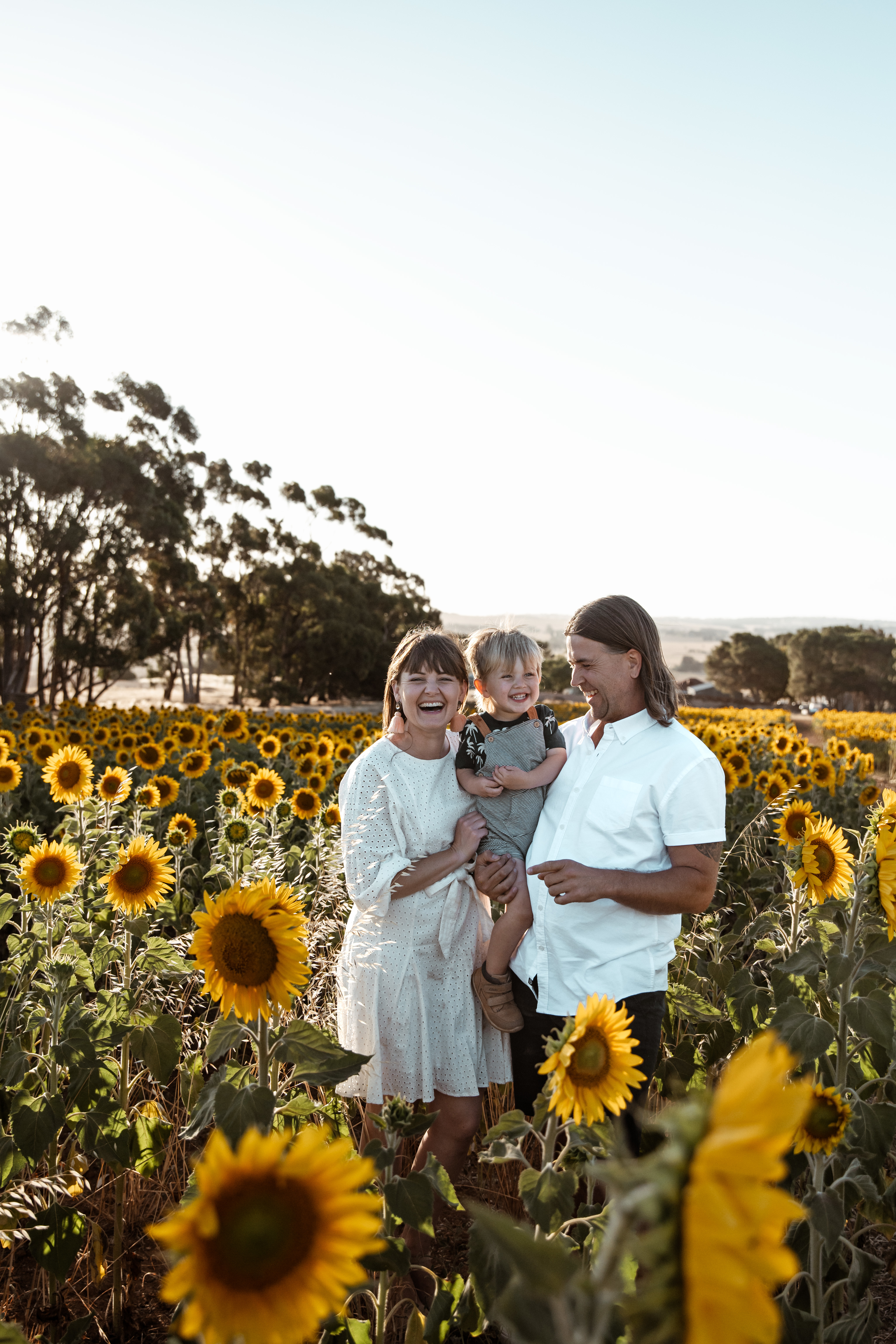 Laura Carrington and family at the Sunflower Festival.